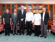 From left to right: CY Deputy Secretary General Hsu Hai-Chuan, CY Member Dr. Louis Chao, Mr. Colin Neave, CY President Wang Chien-shien, CY Vice President Chen Chin-li, CY Secretary General Chen Feng-yi