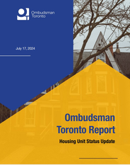 Toronto’s Ombudsman reports on first year of office’s new Housing Unit