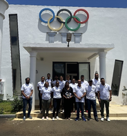 Group photo with the members of the Mauritius Olympic Committee