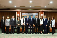 President Field with the Mayor of Kaohsiung, Chen Chi-Mai, Control Yuan President Chen Chu, Chief of Staff to the IOI President, Rebecca Poole as well as the Mayor’s staff and Members of the Control Yuan