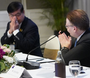 Chief Ombudsman of Thailand and Asia Region President, Somsak Suwansujarit and IOI President, Chris Field PSM.