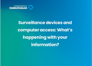 Commonwealth Ombudsman report available now