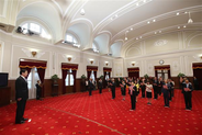 The new CY President and members were sworn in at the presidential office