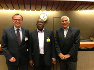 IOI Secretary General Kräuter, IOI Vice-President Walters and ICC Chair Mushwana at the ICC 27