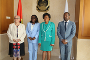 Ombudsman Florbela Rocha Araújo with the President of the Red Cross of Angola