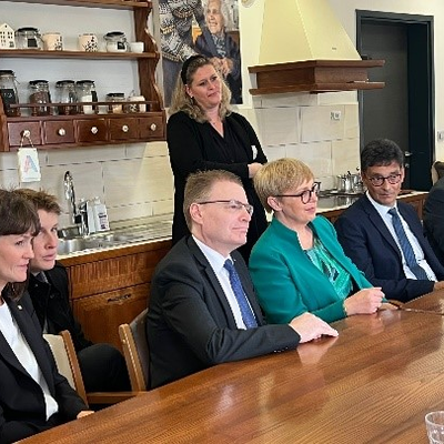 L to R: Chief of Staff to the IOI President, Rebecca Poole; IOI President, Chris Field PSM; President of the Republic of Slovenia, Dr Nataša Pirc Musar; Human Rights Ombudsman of the Republic of Slovenia, Peter Svetina.