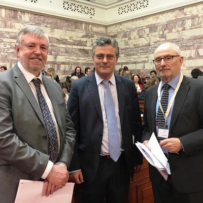 Mr. Tyndall, Mr. Pottakis and Mr. Ribó (from left to right)