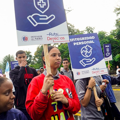 La marcha "Ruta de los Derechos"