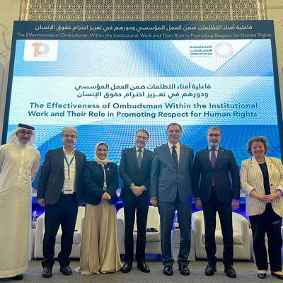 IOI President Chris Field PSM, Ms. Ghada Hameed Habeeb; Mr. Şeref Malko; Muharrem Kiliç, Chairman of Human Rights and Equality Institution of Türkiye and other important delegates and presenters at the International Conference