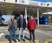 Dr. Ákos Kozma, Andreas Pottakis and Peter Svetina at the Záhony border crossing