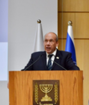 Ombudsman Englman speaking at the special event at the Knesset