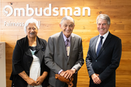 (from left) Te Makau Ariki Atawhai, Kīngi Tūheitia Pōtatau Te Wherowhero VII, Chief Ombudsman Peter Boshier