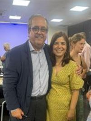 Antonio Alarcó junto a la directora territorial de la cadena SER, Lourdes Santana