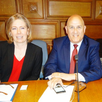 IOI Board Member Catherine De Bruecker and AOMF President Marc Bertrand